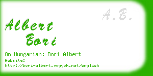 albert bori business card